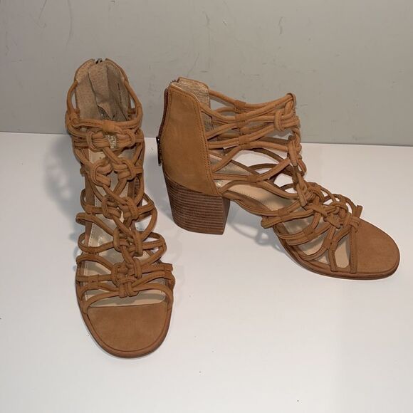 Vince Camuto Tan Strappy Heels - Picture 1 of 6